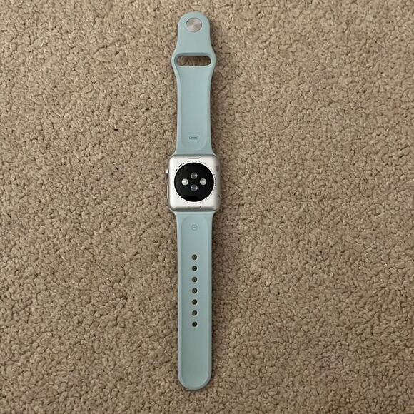 Apple Watch With Blue silicone strap - Picture 3 of 5